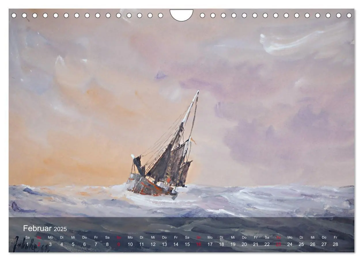 Bild: 9783435405299 | Segel am Horizont - Marinemaler Alfred Jahnke (Wandkalender 2025...