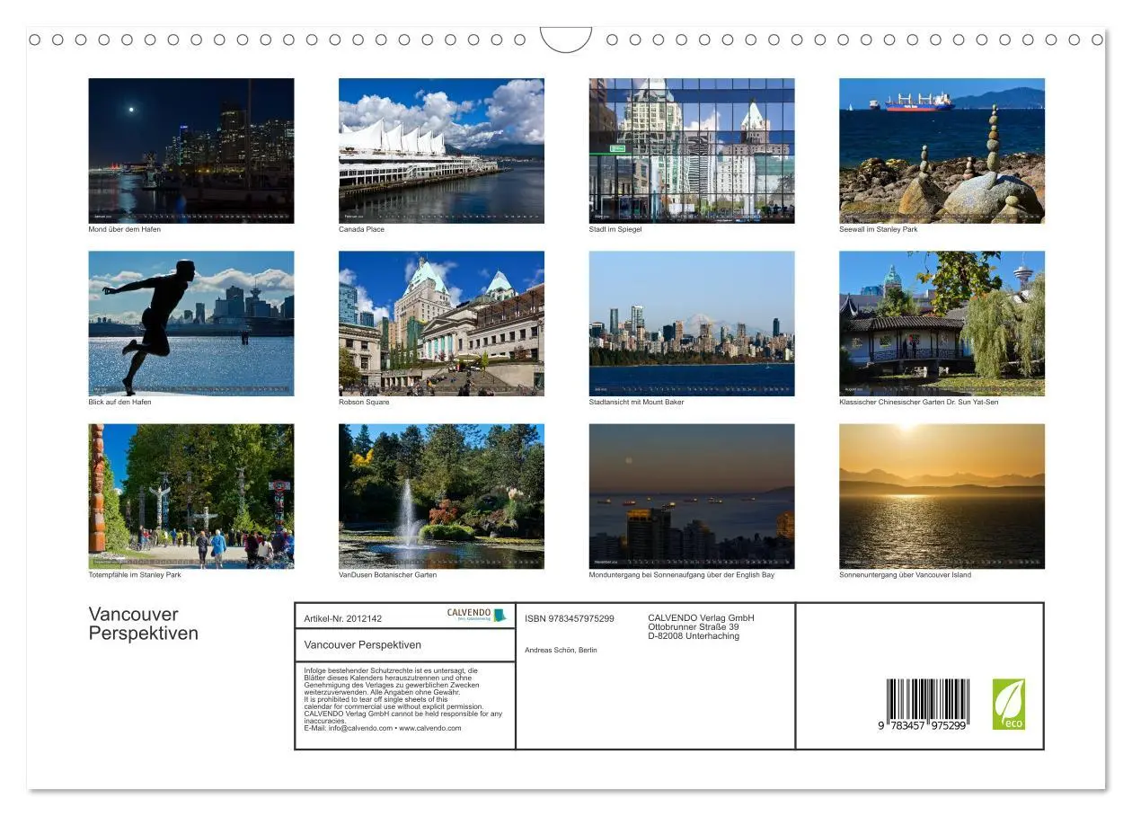 Bild: 9783457975299 | Vancouver Perspektiven (Wandkalender 2026 DIN A3 quer), CALVENDO...