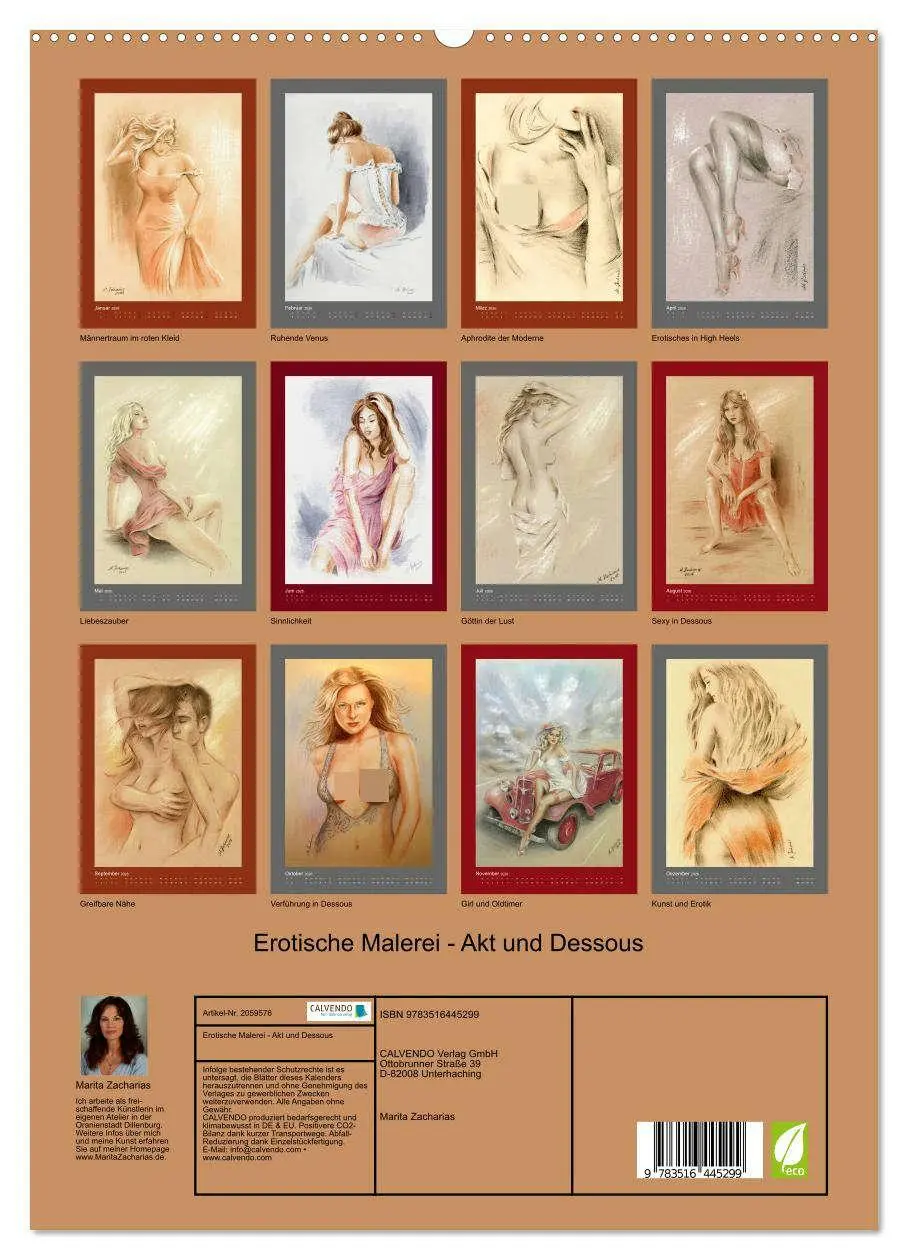 Bild: 9783516445299 | Erotische Malerei - Akt und Dessous (hochwertiger Premium...