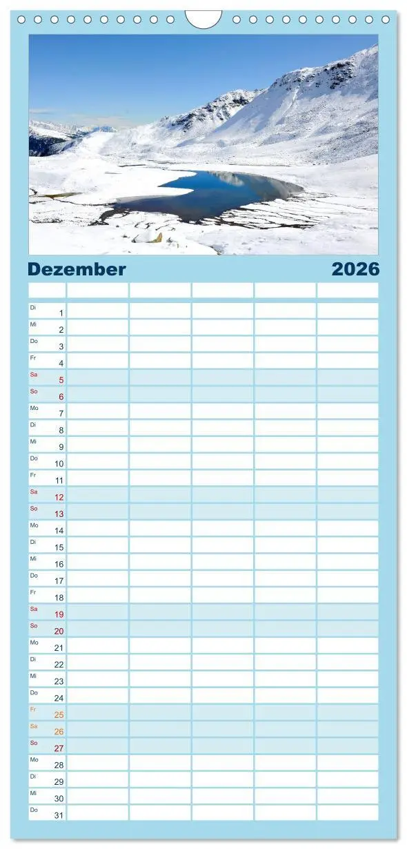 Bild: 9783516515299 | Familienplaner 2026 - Traumhafte Bergwelt Kalender mit 5 Spalten...