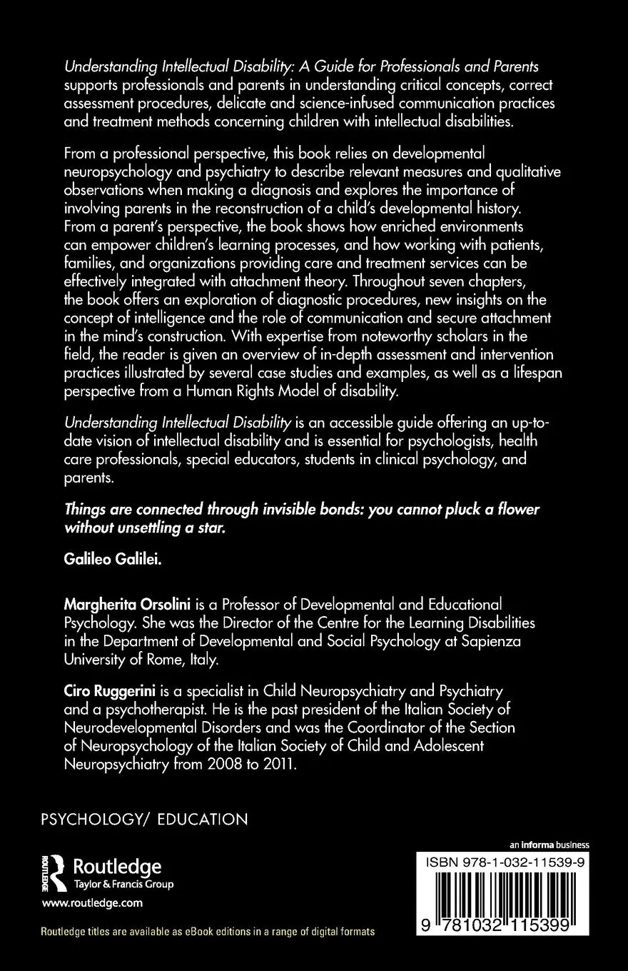 Rückseite: 9781032115399 | Understanding Intellectual Disability | Margherita Orsolini (u. a.)