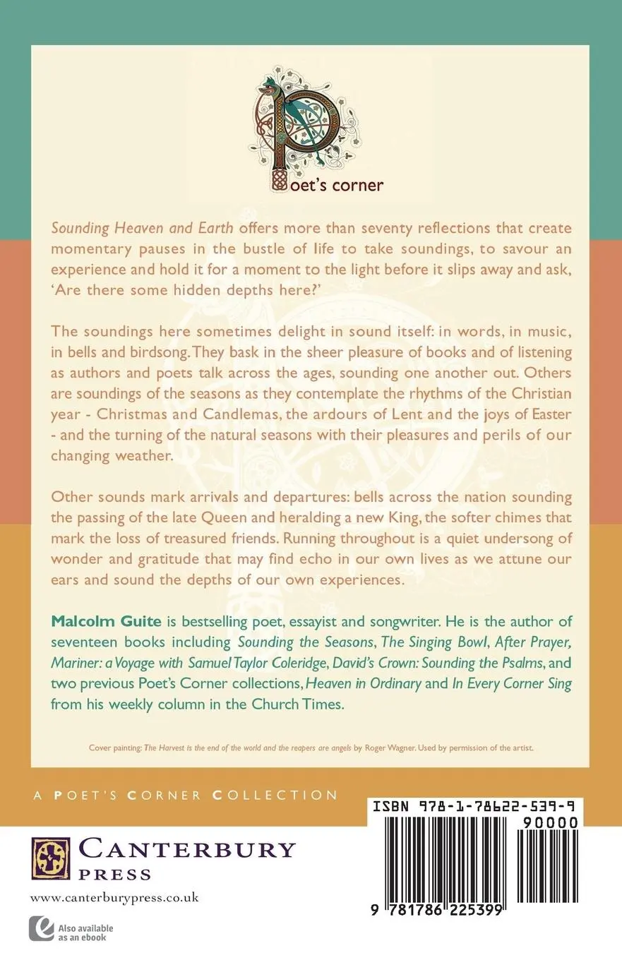 Rückseite: 9781786225399 | Sounding Heaven and Earth | A Poet's Corner Collection | Malcolm Guite