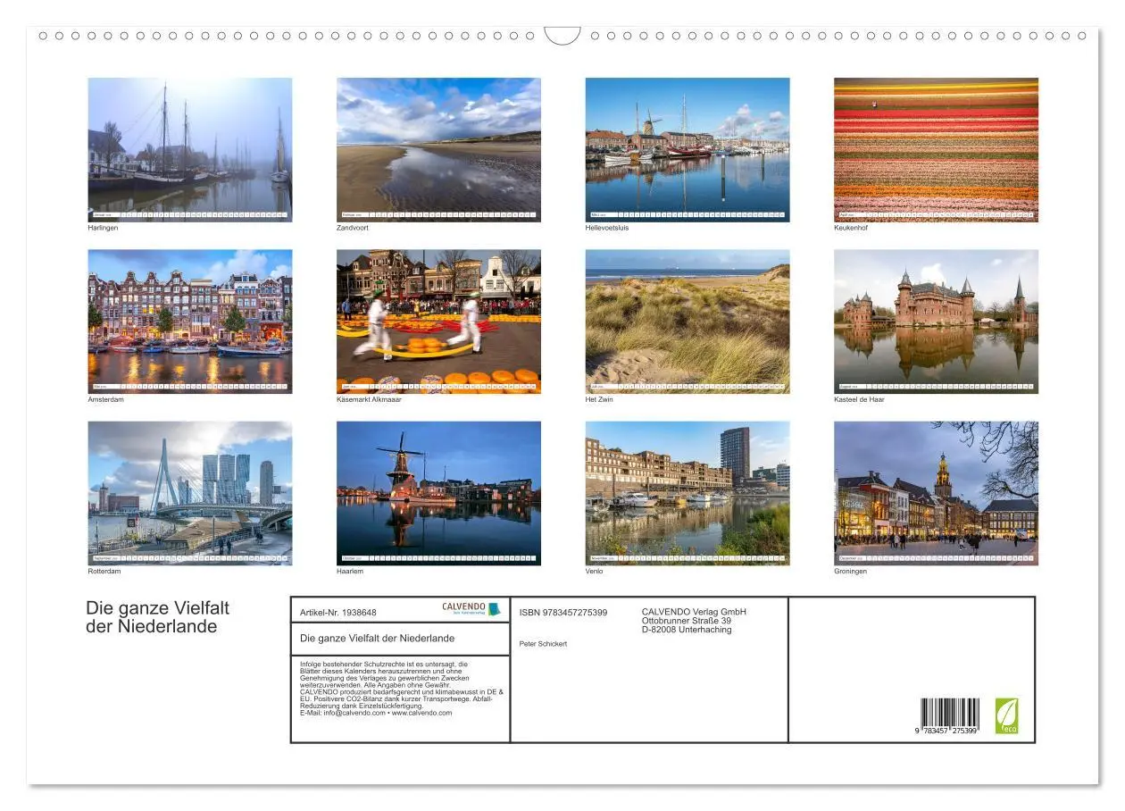 Bild: 9783457275399 | Die ganze Vielfalt der Niederlande (Wandkalender 2026 DIN A2 quer),...