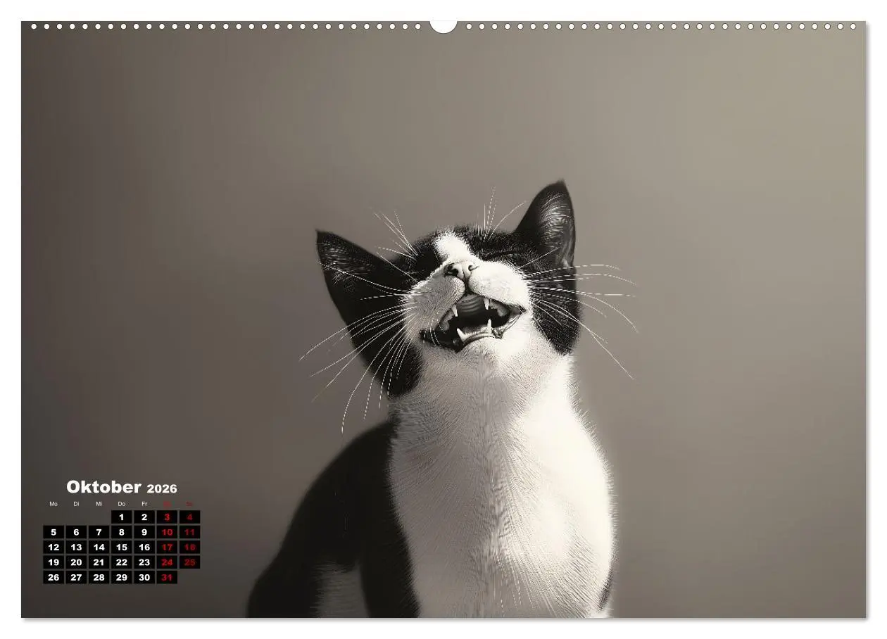 Bild: 9783457345399 | Auch Katzen lachen gern (hochwertiger Premium Wandkalender 2026 DIN...