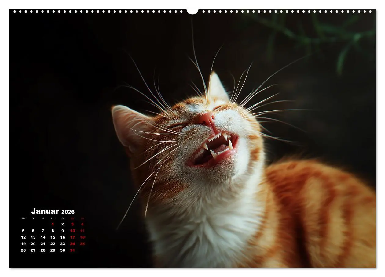 Bild: 9783457345399 | Auch Katzen lachen gern (hochwertiger Premium Wandkalender 2026 DIN...
