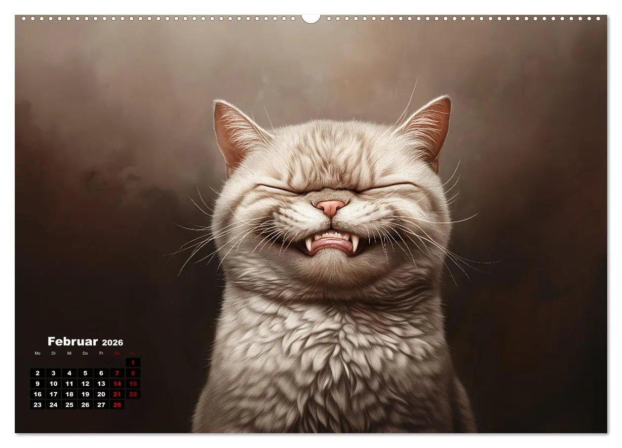 Bild: 9783457345399 | Auch Katzen lachen gern (hochwertiger Premium Wandkalender 2026 DIN...