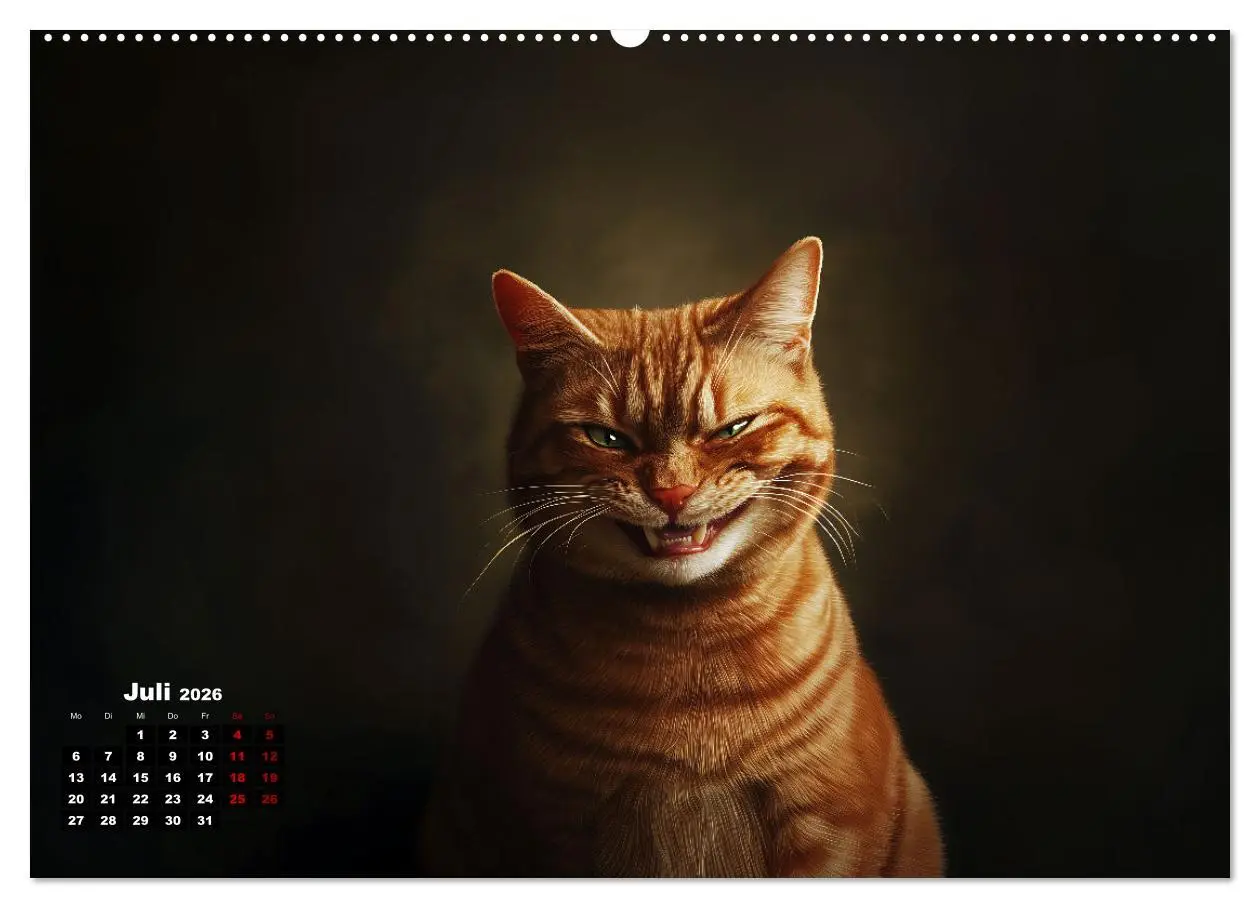 Bild: 9783457345399 | Auch Katzen lachen gern (hochwertiger Premium Wandkalender 2026 DIN...