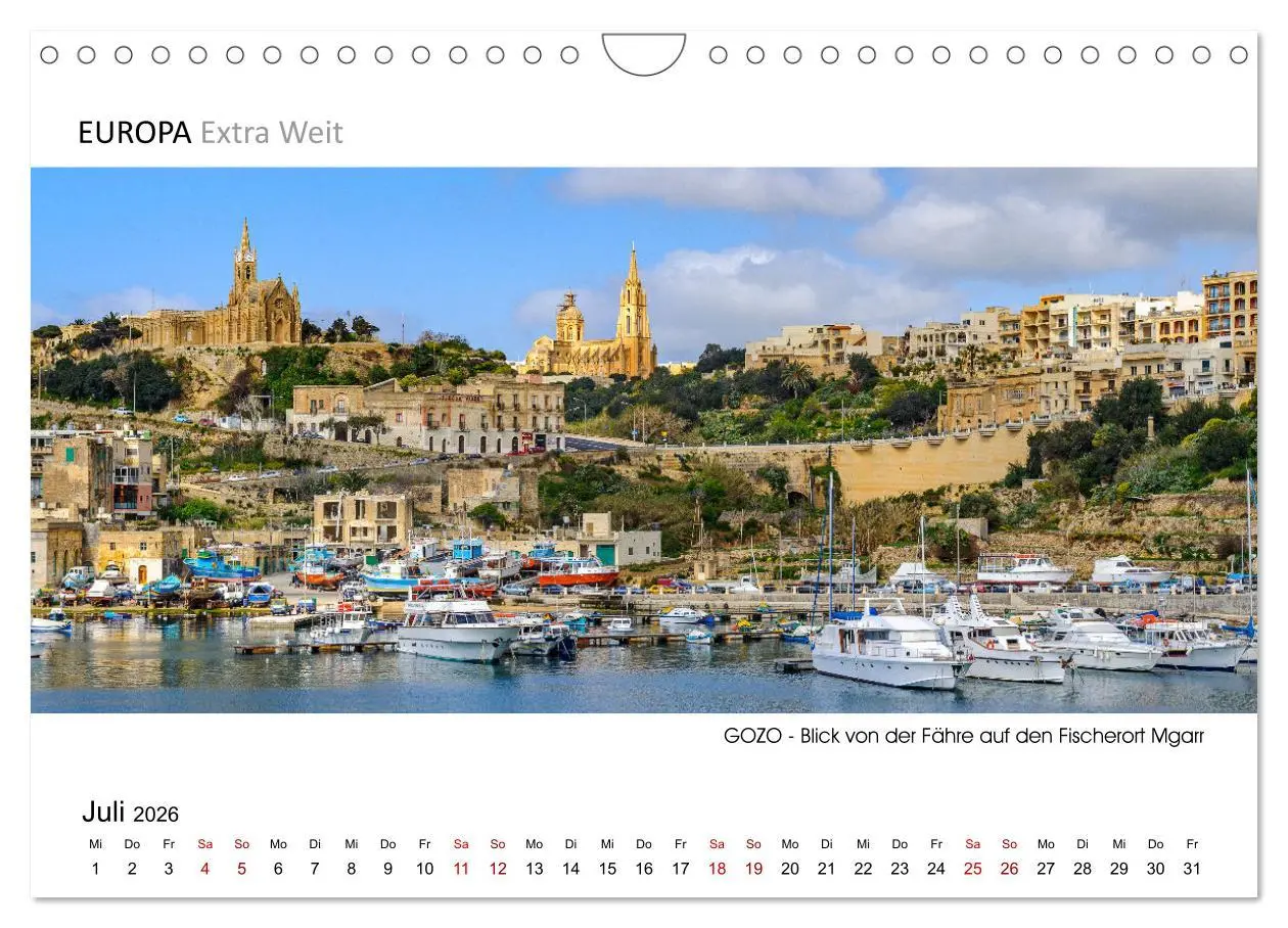 Bild: 9783457655399 | Impressionen aus GOZO - Panoramabilder (Wandkalender 2026 DIN A4...