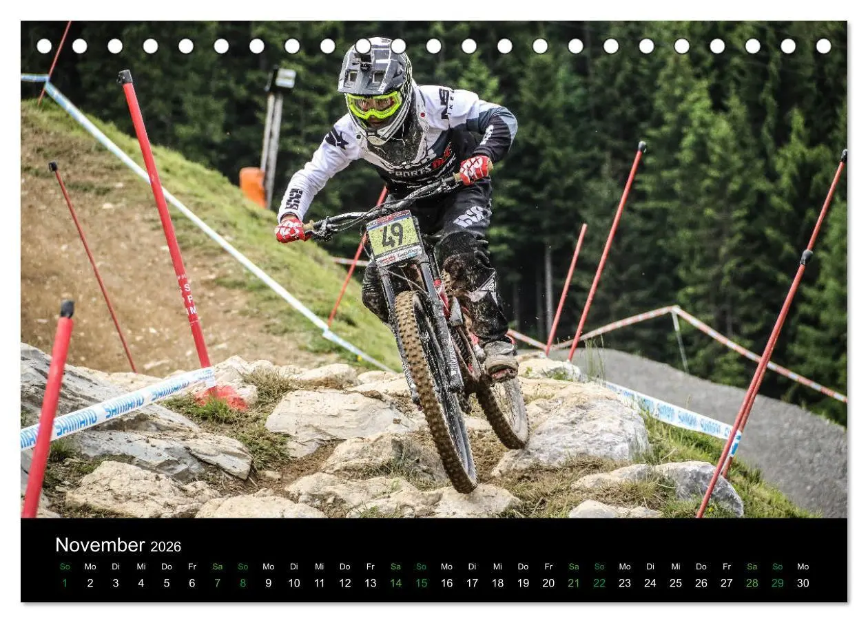 Bild: 9783457895399 | Downhill Racing 2026 (Tischkalender 2026 DIN A5 quer), CALVENDO...