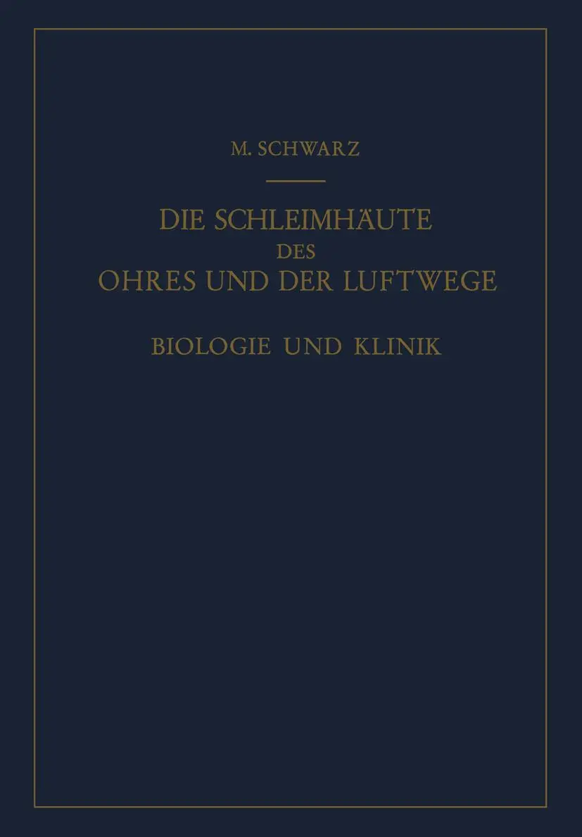 Cover: 9783642925399 | Die Schleimhäute des Ohres und der Luftwege | Biologie und Klinik