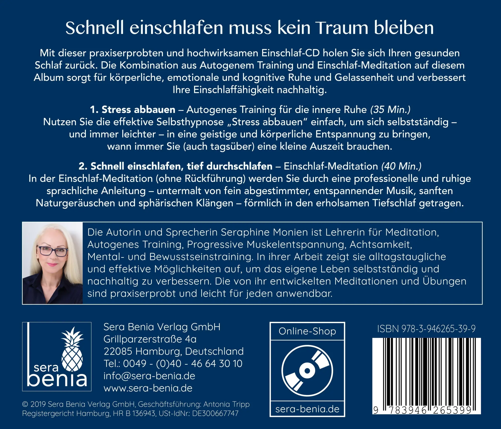 Bild: 9783946265399 | Schnell einschlafen, tief durchschlafen - Einschlafmeditation CD...