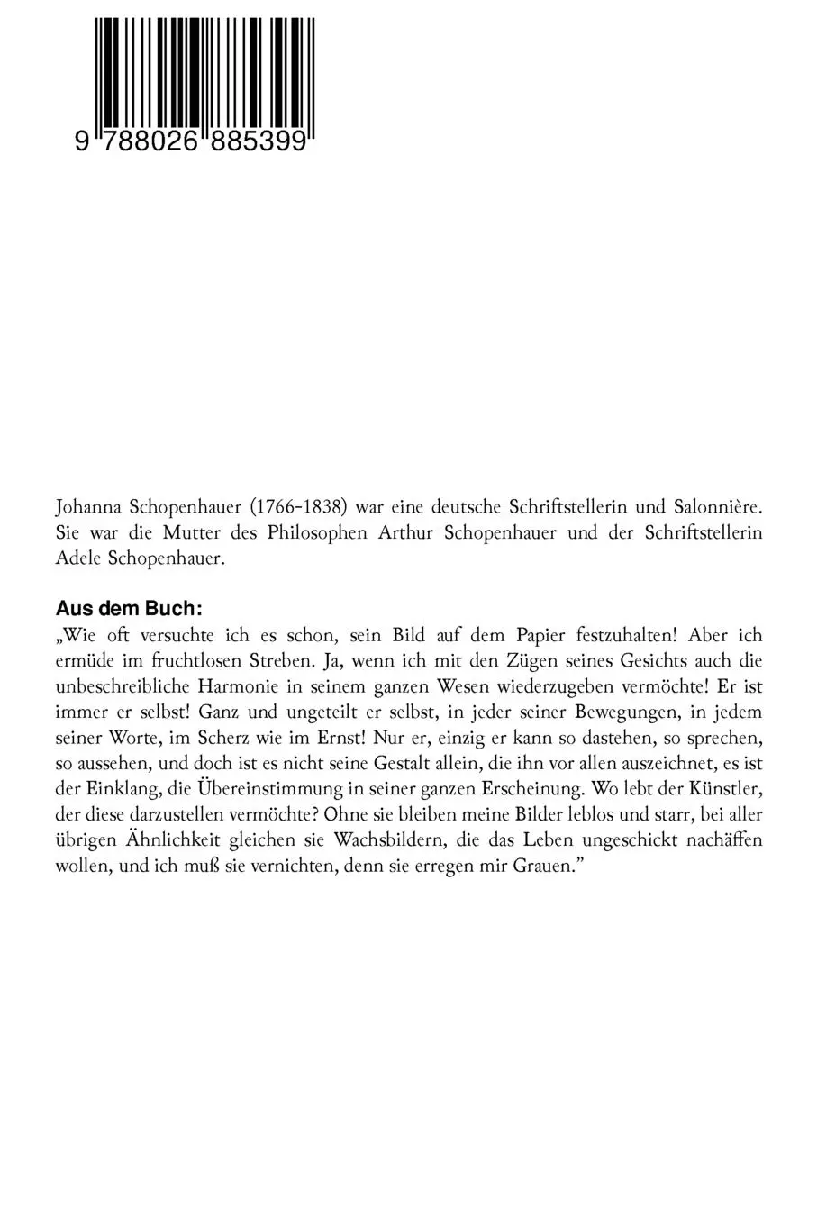 Rückseite: 9788026885399 | Gabriele | Johanna Schopenhauer | Taschenbuch | Englisch | 2018