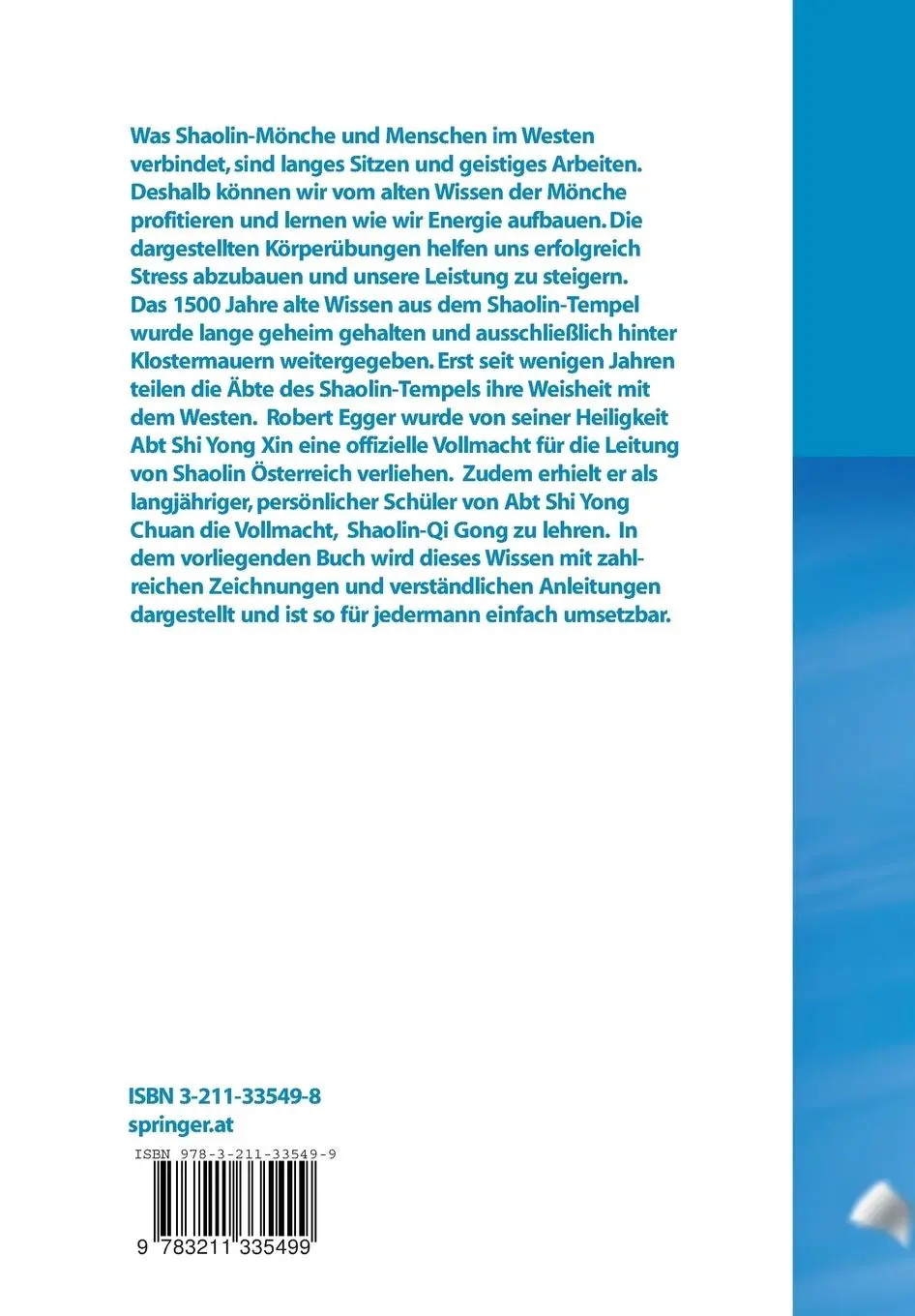 Rückseite: 9783211335499 | Mehr Energie durch Shaolin-Qi Gong | Shi Yong Chuan (u. a.) | Buch