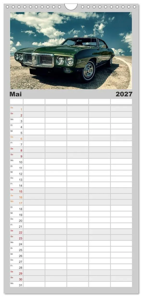 Bild: 9783594335499 | Familienplaner 2027 - American Classic Cars mit 5 Spalten...