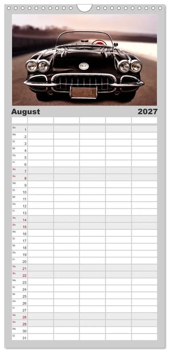 Bild: 9783594335499 | Familienplaner 2027 - American Classic Cars mit 5 Spalten...
