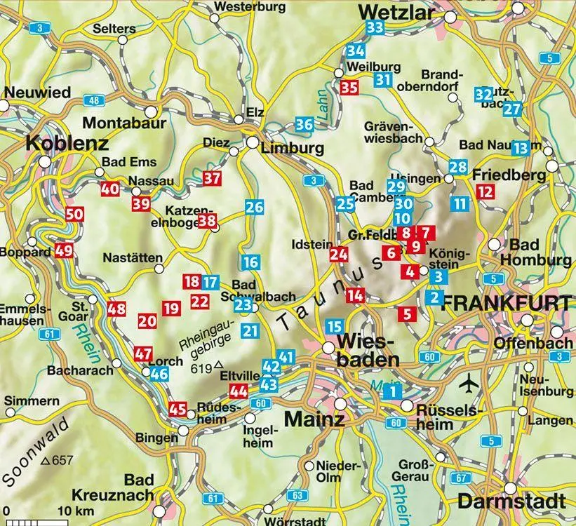 Bild: 9783763315499 | ROTHER Wanderführer Taunus. 50 Touren im Bergland zwischen Lahn,...