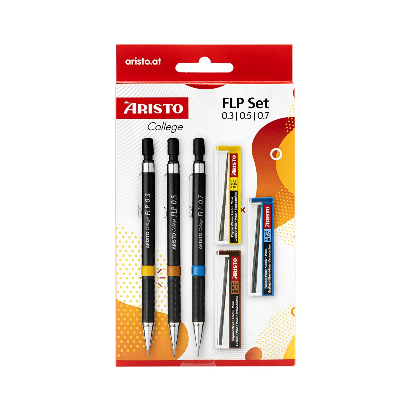 Cover: 9003182235599 | ARISTO College Feinminenstift FLP 3+3 Set, Stift 0.3/0.5/0.7+Minen...