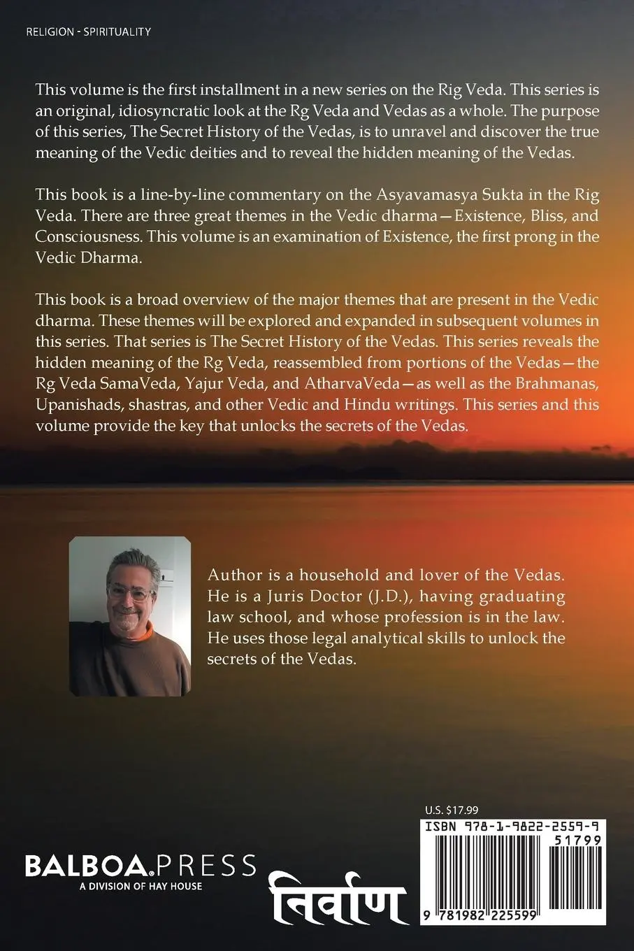 Rückseite: 9781982225599 | The Vedic Dharma | Explorations in the Vedic Natural Order (Rta)