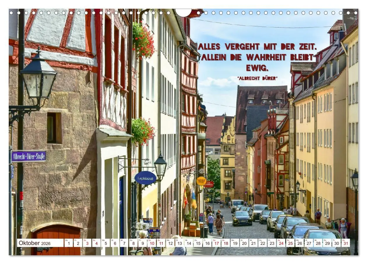 Bild: 9783457565599 | Nürnberg mit Zitaten von Albrecht Dürer (Wandkalender 2026 DIN A3...