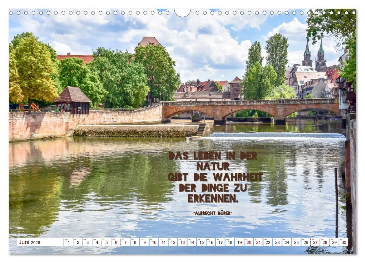 Bild: 9783457565599 | Nürnberg mit Zitaten von Albrecht Dürer (Wandkalender 2026 DIN A3...