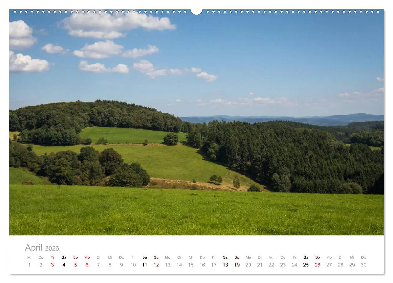 Bild: 9783457875599 | Sauerländer Berge (Wandkalender 2026 DIN A2 quer), CALVENDO...
