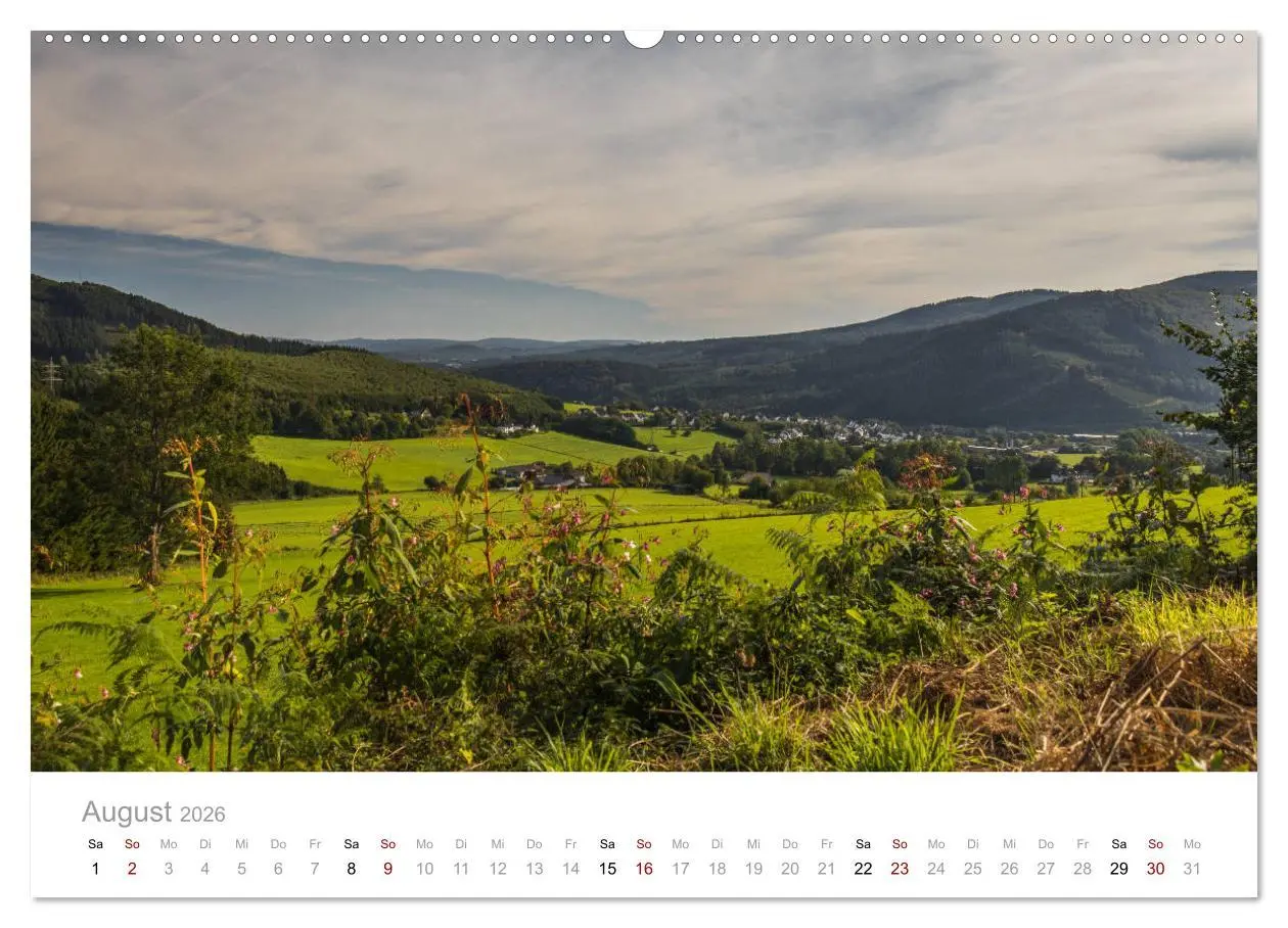 Bild: 9783457875599 | Sauerländer Berge (Wandkalender 2026 DIN A2 quer), CALVENDO...