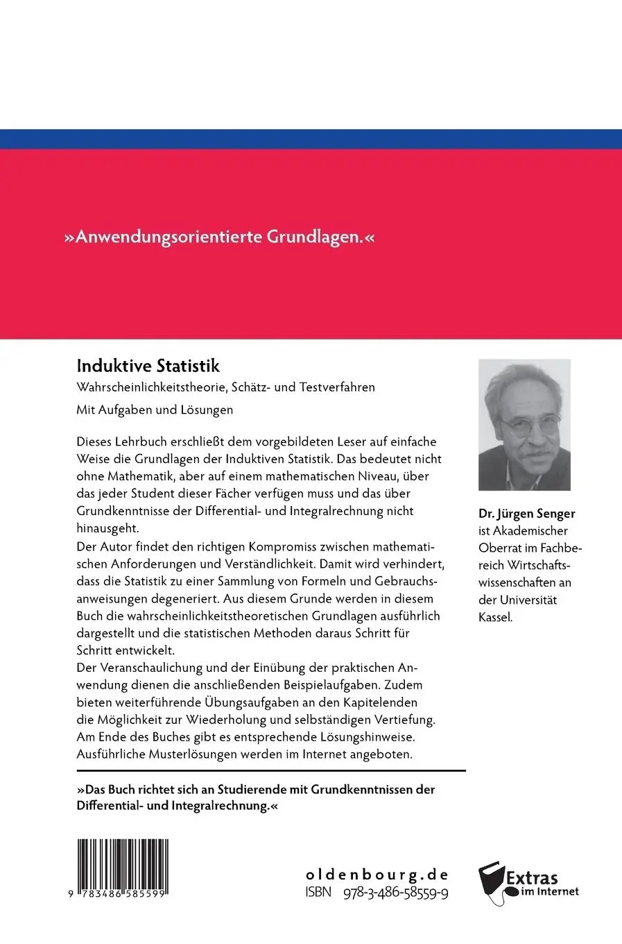 Rückseite: 9783486585599 | Induktive Statistik | Jürgen Senger | Buch | Deutsch | 2008