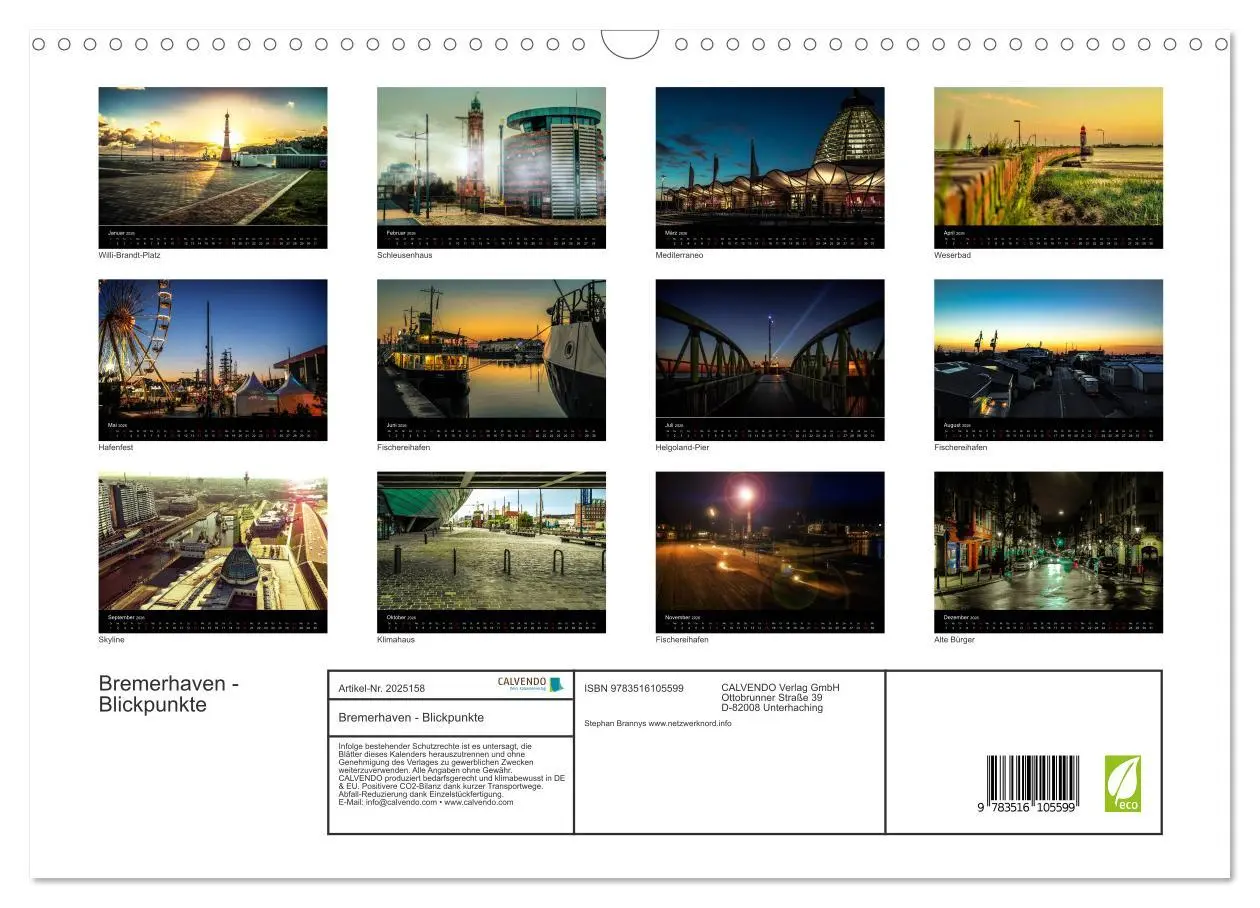 Bild: 9783516105599 | Bremerhaven - Blickpunkte (Wandkalender 2026 DIN A3 quer), CALVENDO...