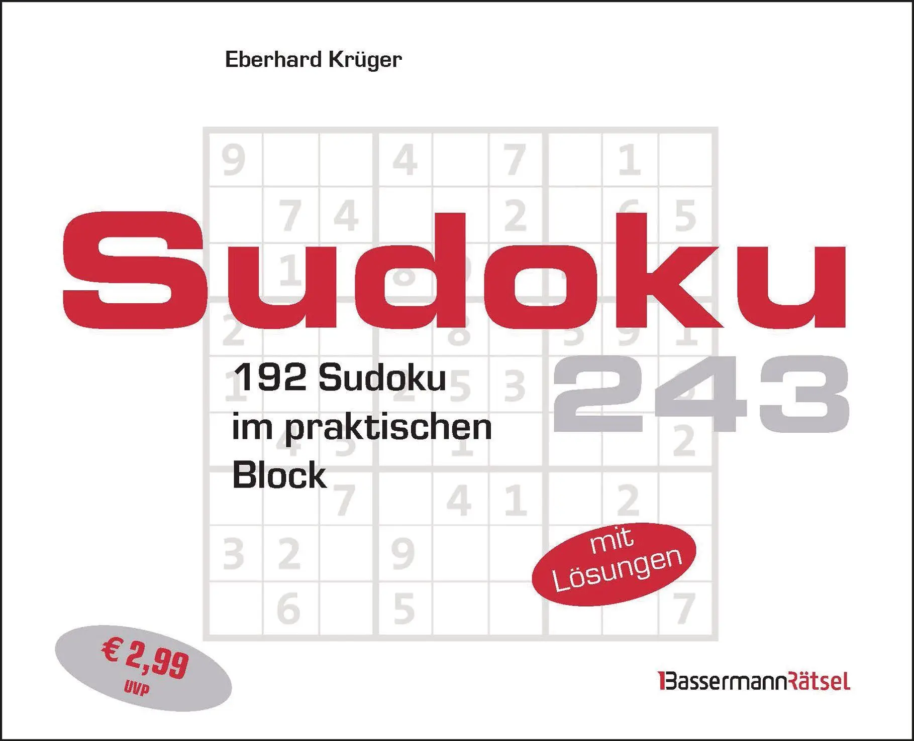 Krüger, Eberhard: Sudokublock 243 (5 Exemplare à 2,99 EUR)
