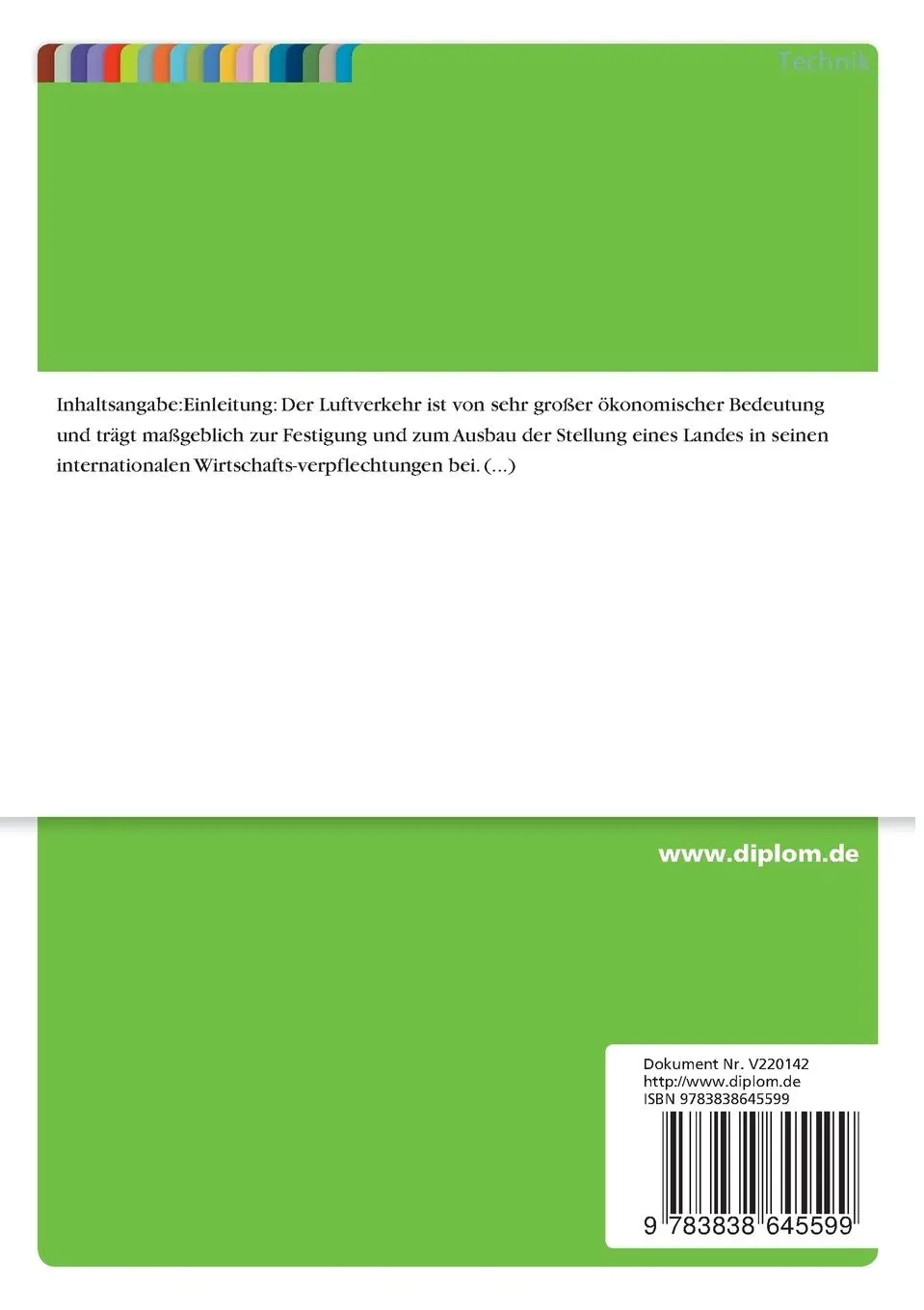 Rückseite: 9783838645599 | Slotvergabe auf hochbelasteten europäischen Flughäfen | Seidler | Buch