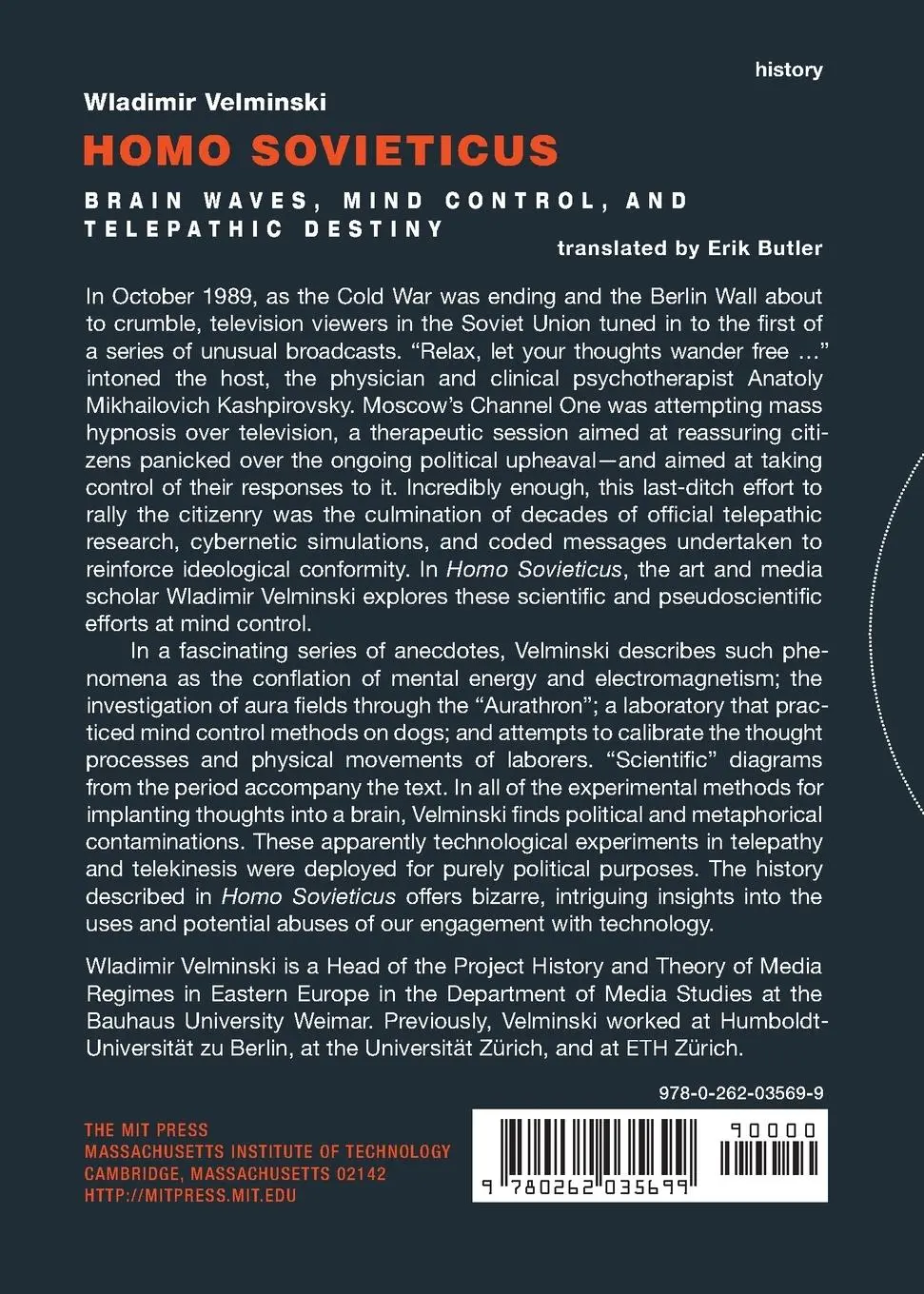 Rückseite: 9780262035699 | Homo Sovieticus | Brain Waves, Mind Control, and Telepathic Destiny