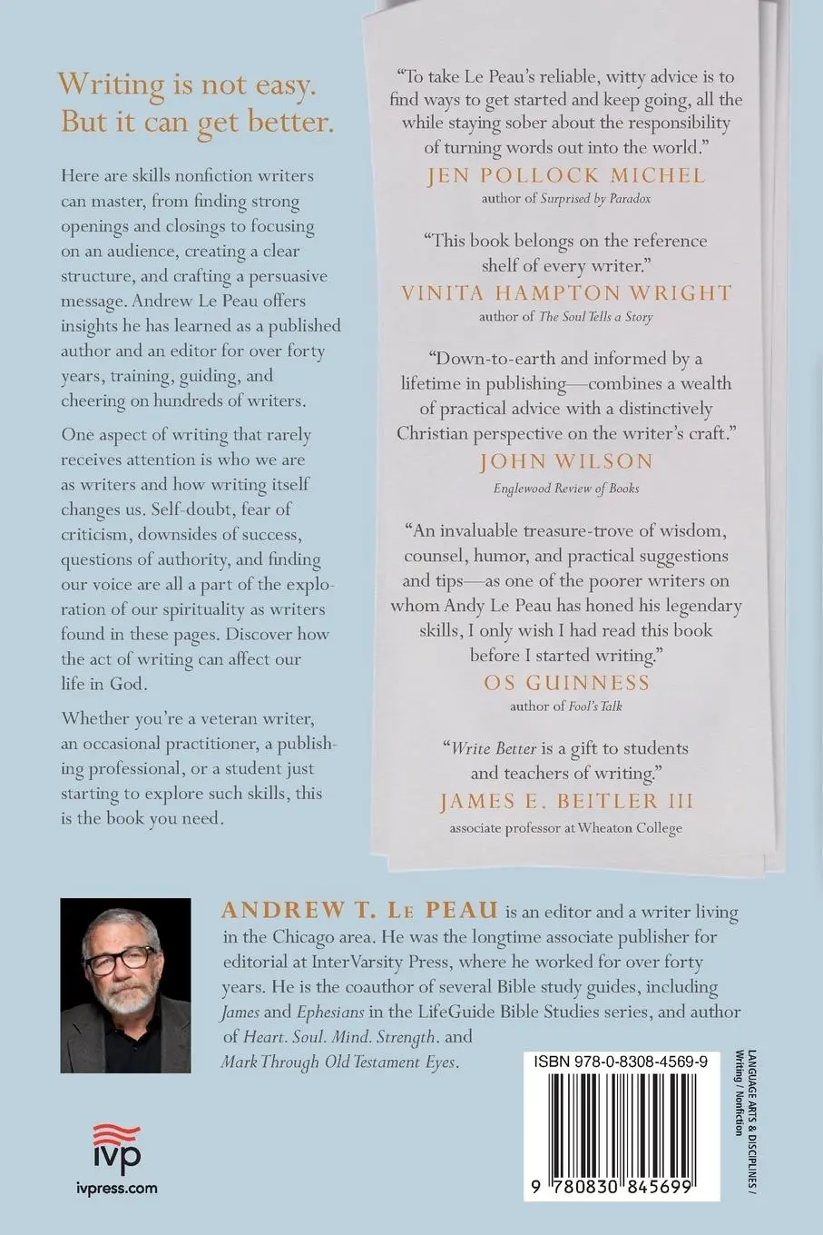 Rückseite: 9780830845699 | Write Better | A Lifelong Editor on Craft, Art, and Spirituality | IVP