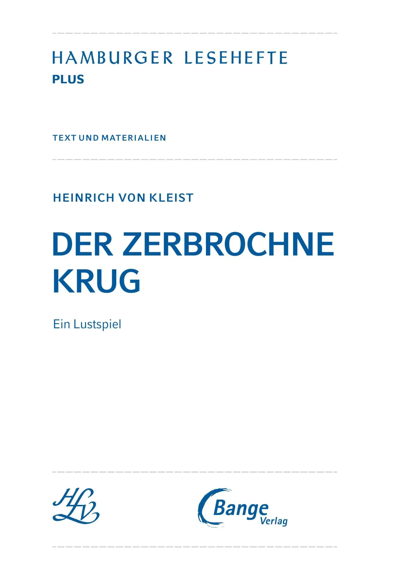 Bild: 9783804425699 | Der zerbrochne Krug (Textausgabe mit Variant) | Heinrich Von Kleist