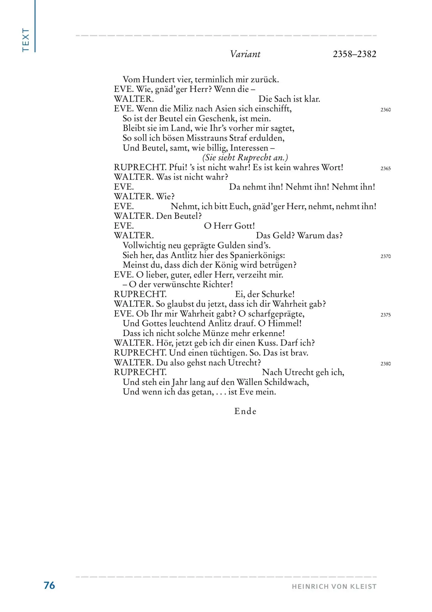 Bild: 9783804425699 | Der zerbrochne Krug (Textausgabe mit Variant) | Heinrich Von Kleist