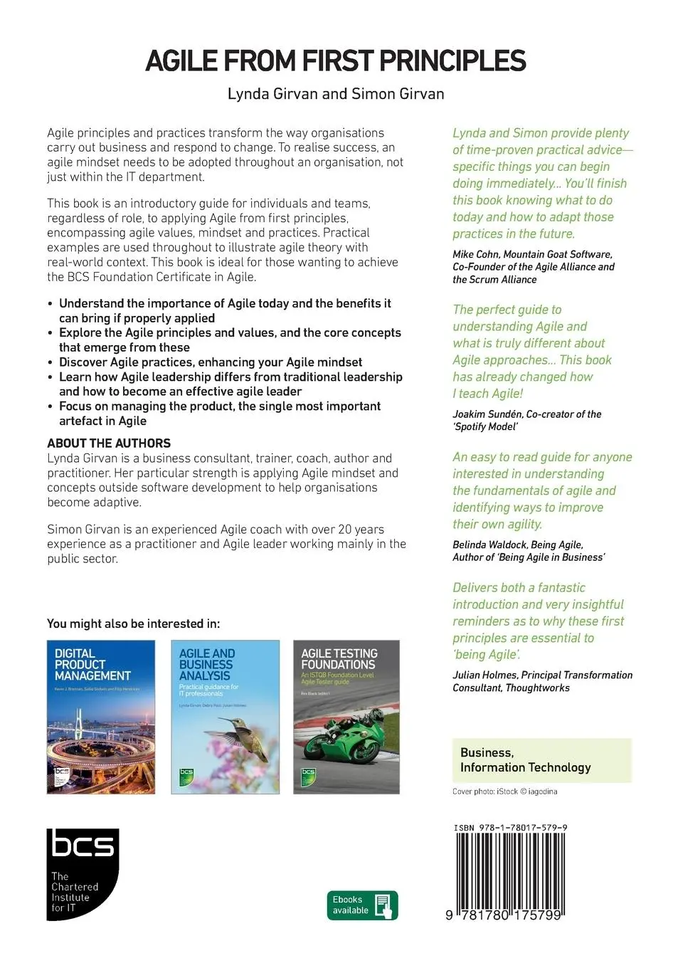 Rückseite: 9781780175799 | Agile From First Principles | Lynda Girvan (u. a.) | Taschenbuch