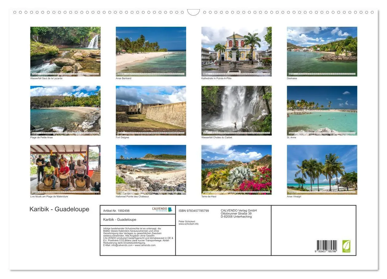 Bild: 9783457785799 | Karibik - Guadeloupe (Wandkalender 2026 DIN A2 quer), CALVENDO...