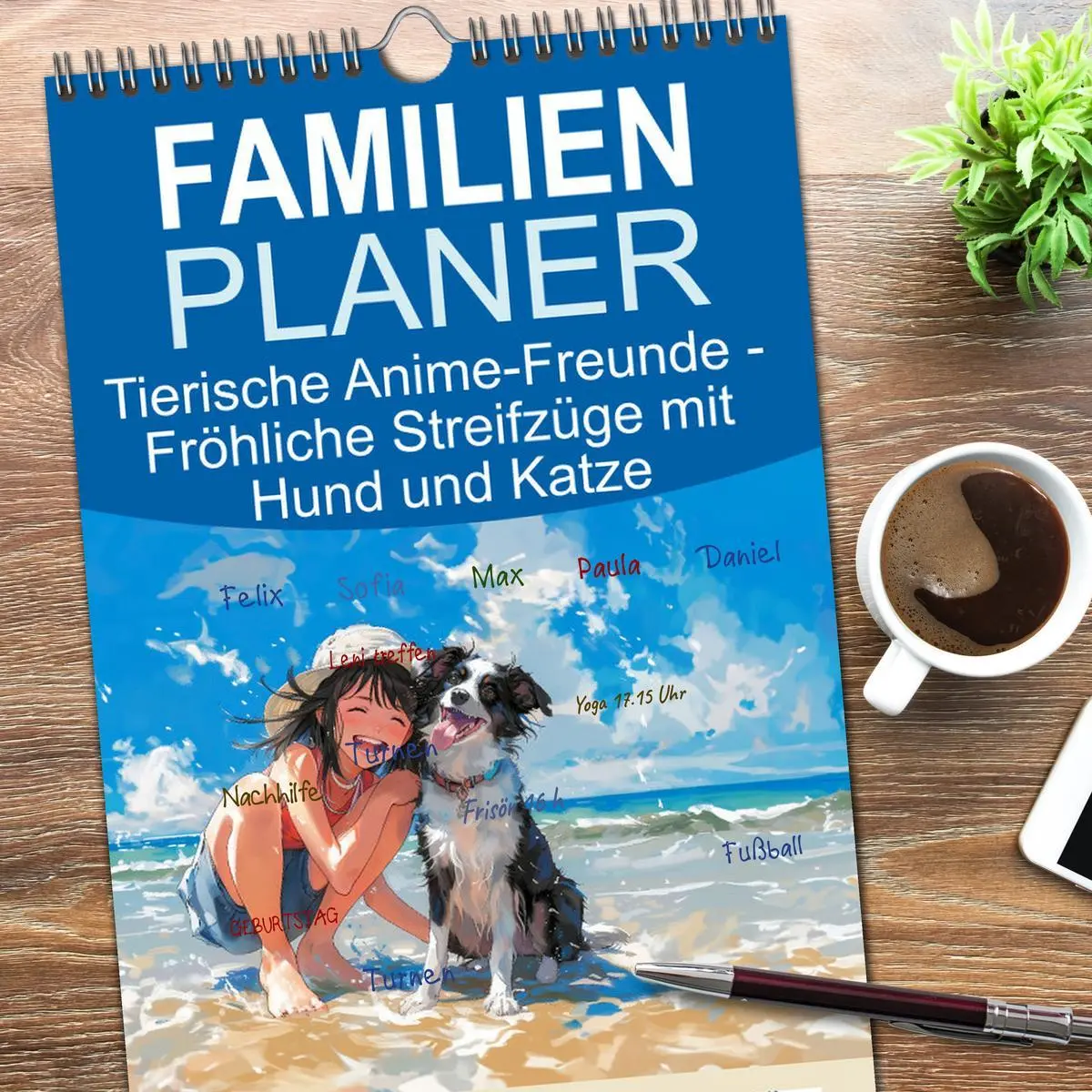 Bild: 9783516495799 | Familienplaner 2026 - Tierische Anime-Freunde - Fröhliche...