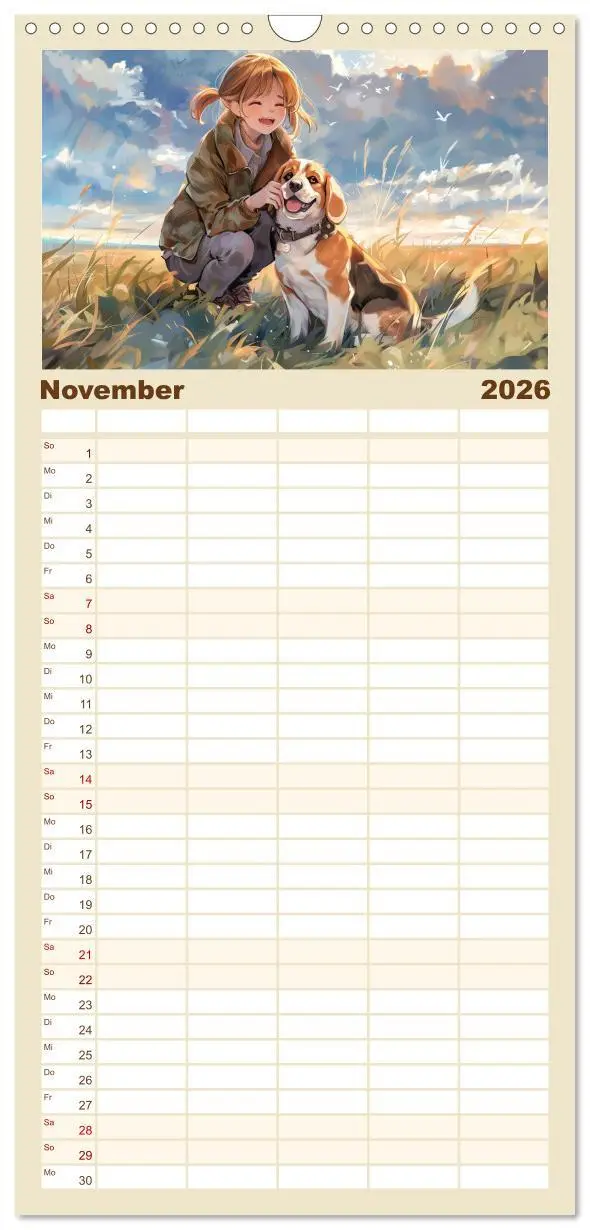 Bild: 9783516495799 | Familienplaner 2026 - Tierische Anime-Freunde - Fröhliche...