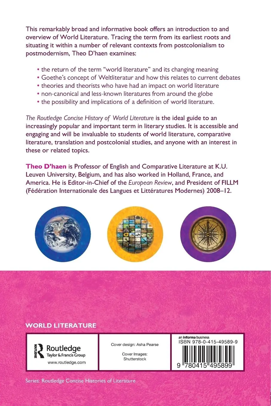 Rückseite: 9780415495899 | The Routledge Concise History of World Literature | Theo D'Haen | Buch