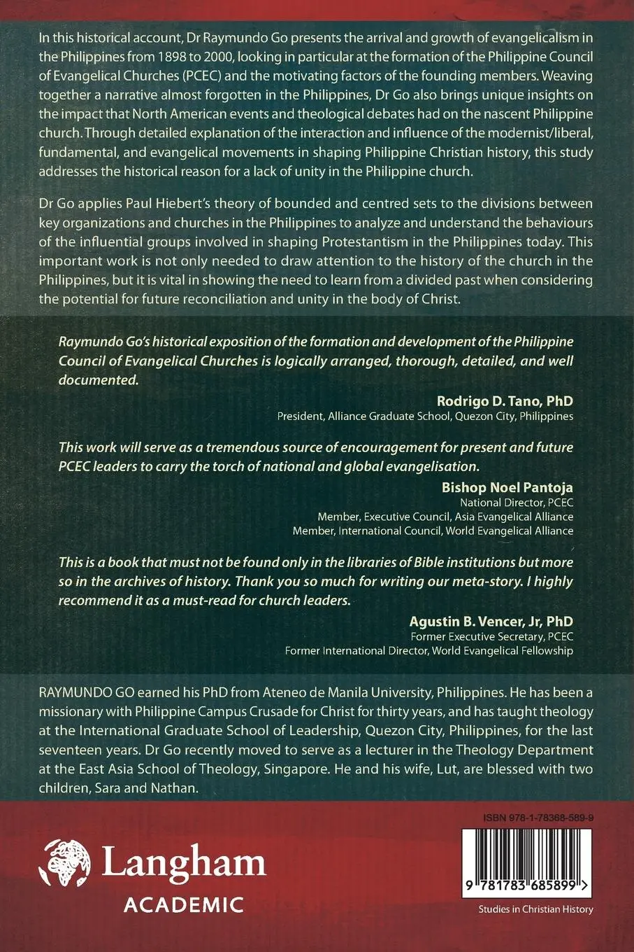 Rückseite: 9781783685899 | The Philippine Council of Evangelical Churches | Raymundo Go | Buch