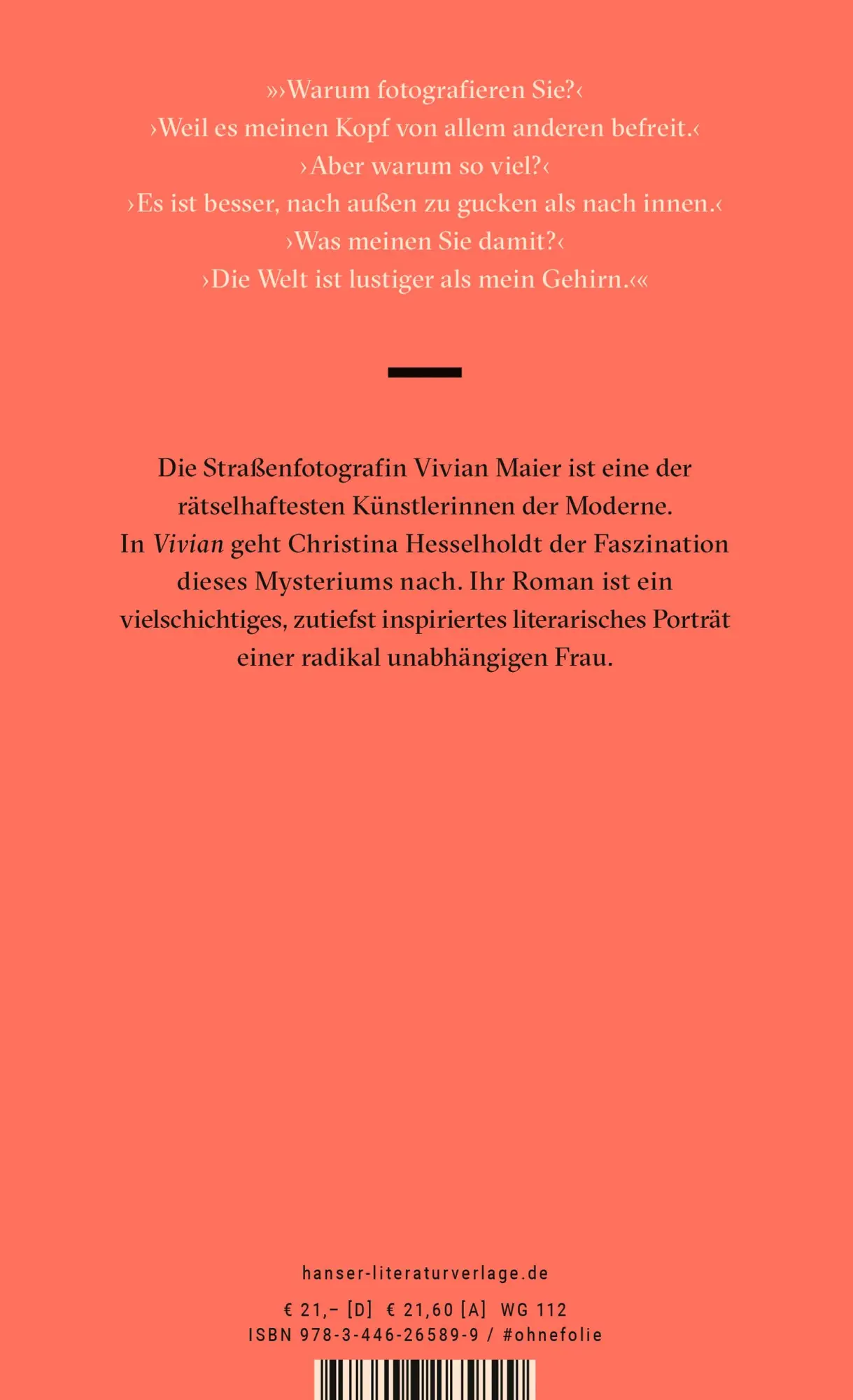 Bild: 9783446265899 | Vivian | Christina Hesselholdt | Buch | 208 S. | Deutsch | 2020
