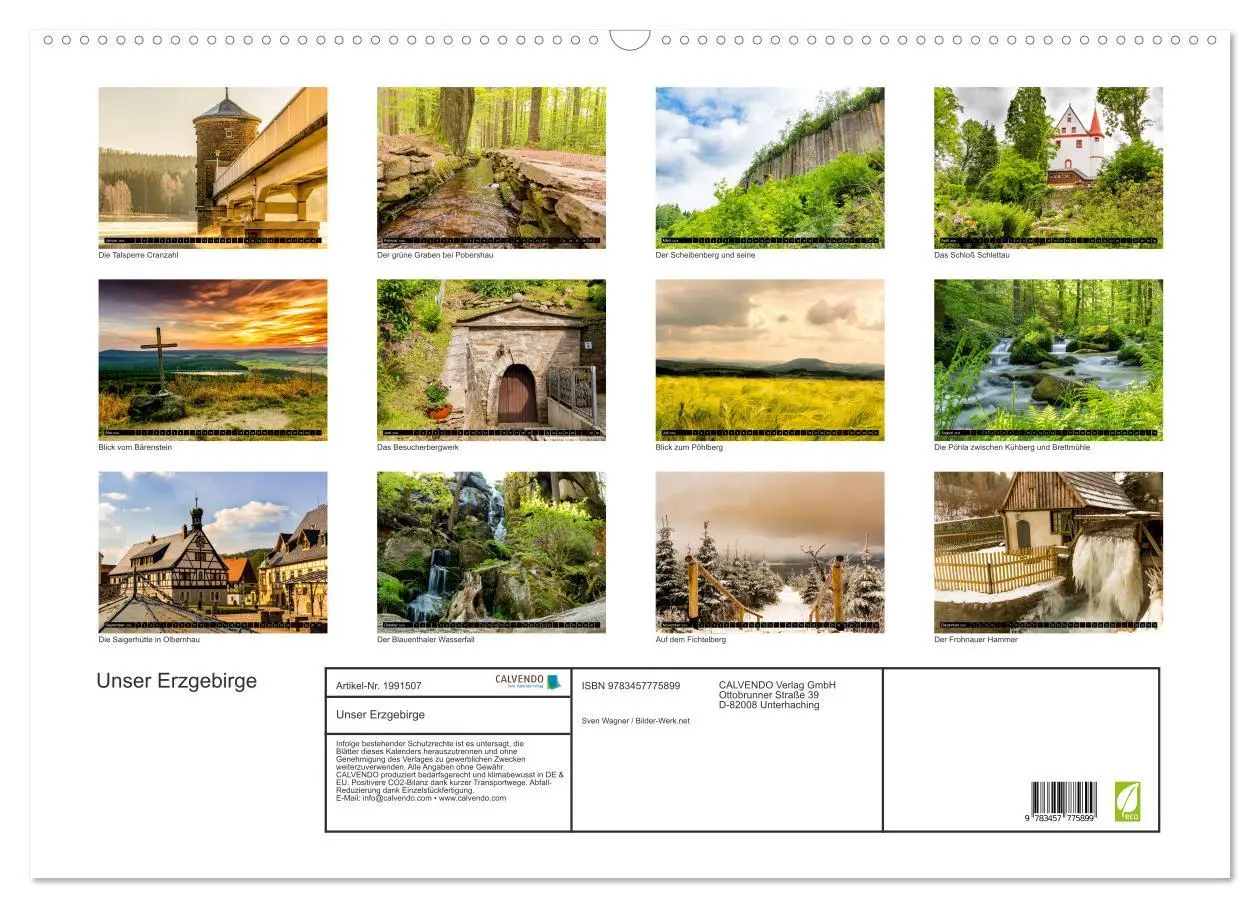 Bild: 9783457775899 | Unser Erzgebirge (Wandkalender 2026 DIN A2 quer), CALVENDO...