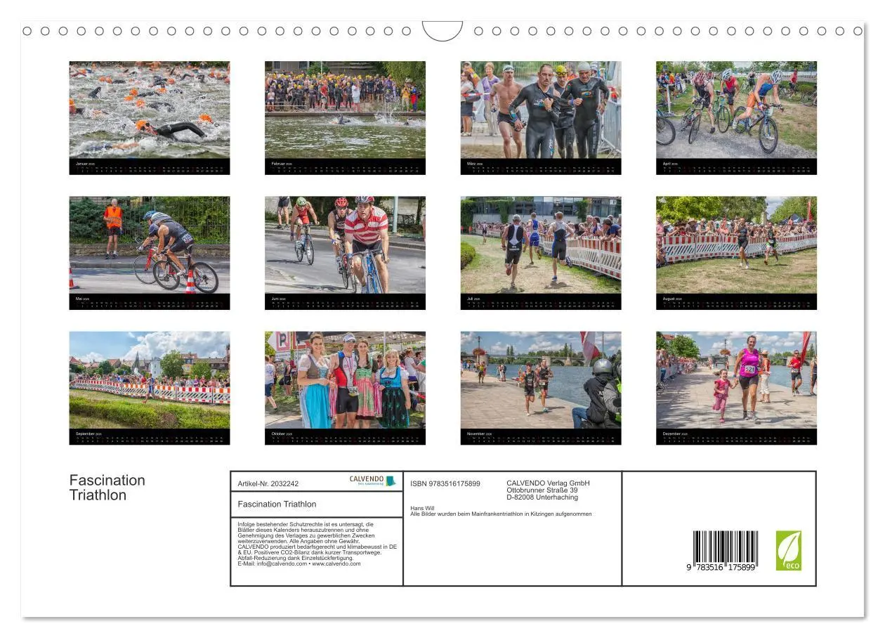 Bild: 9783516175899 | Fascination Triathlon (Wandkalender 2026 DIN A3 quer), CALVENDO...