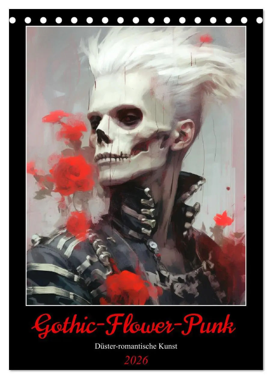 Cover: 9783516315899 | Gothic-Flower-Punk. Düster-romantische Kunst (Tischkalender 2026...