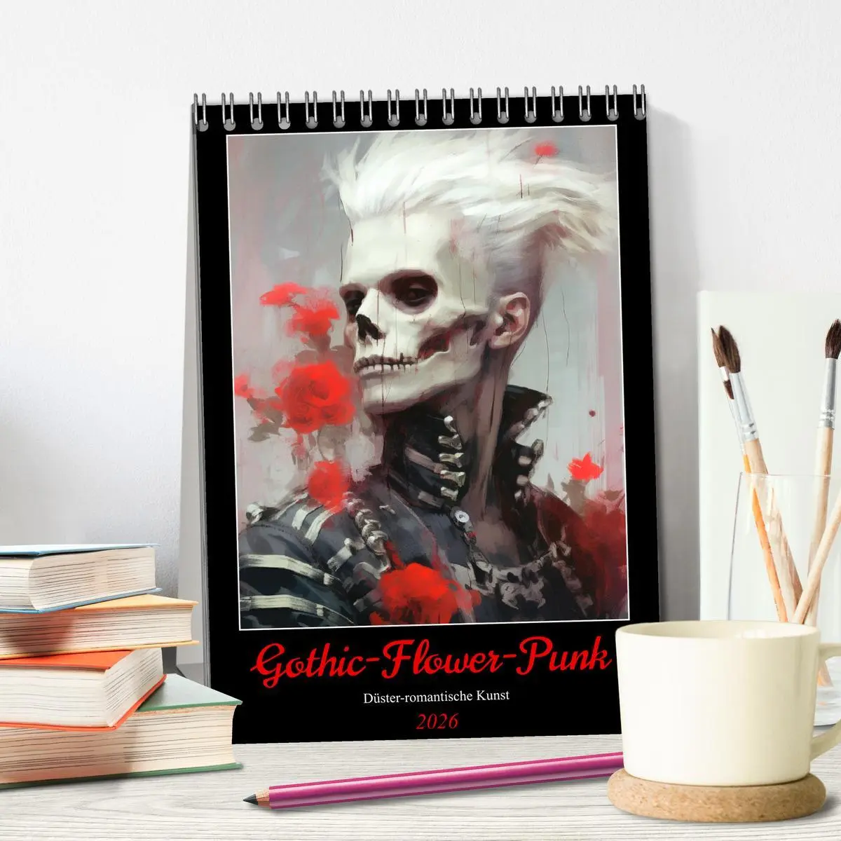 Bild: 9783516315899 | Gothic-Flower-Punk. Düster-romantische Kunst (Tischkalender 2026...