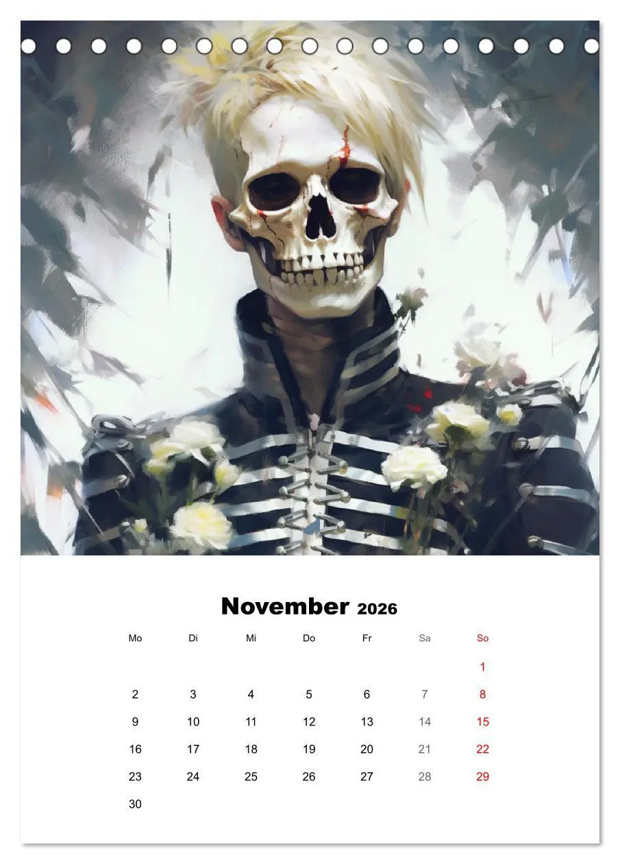 Bild: 9783516315899 | Gothic-Flower-Punk. Düster-romantische Kunst (Tischkalender 2026...