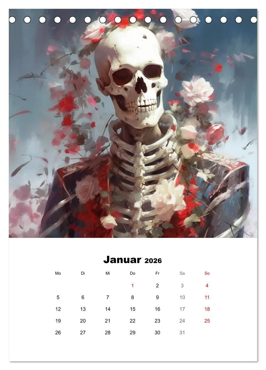 Bild: 9783516315899 | Gothic-Flower-Punk. Düster-romantische Kunst (Tischkalender 2026...