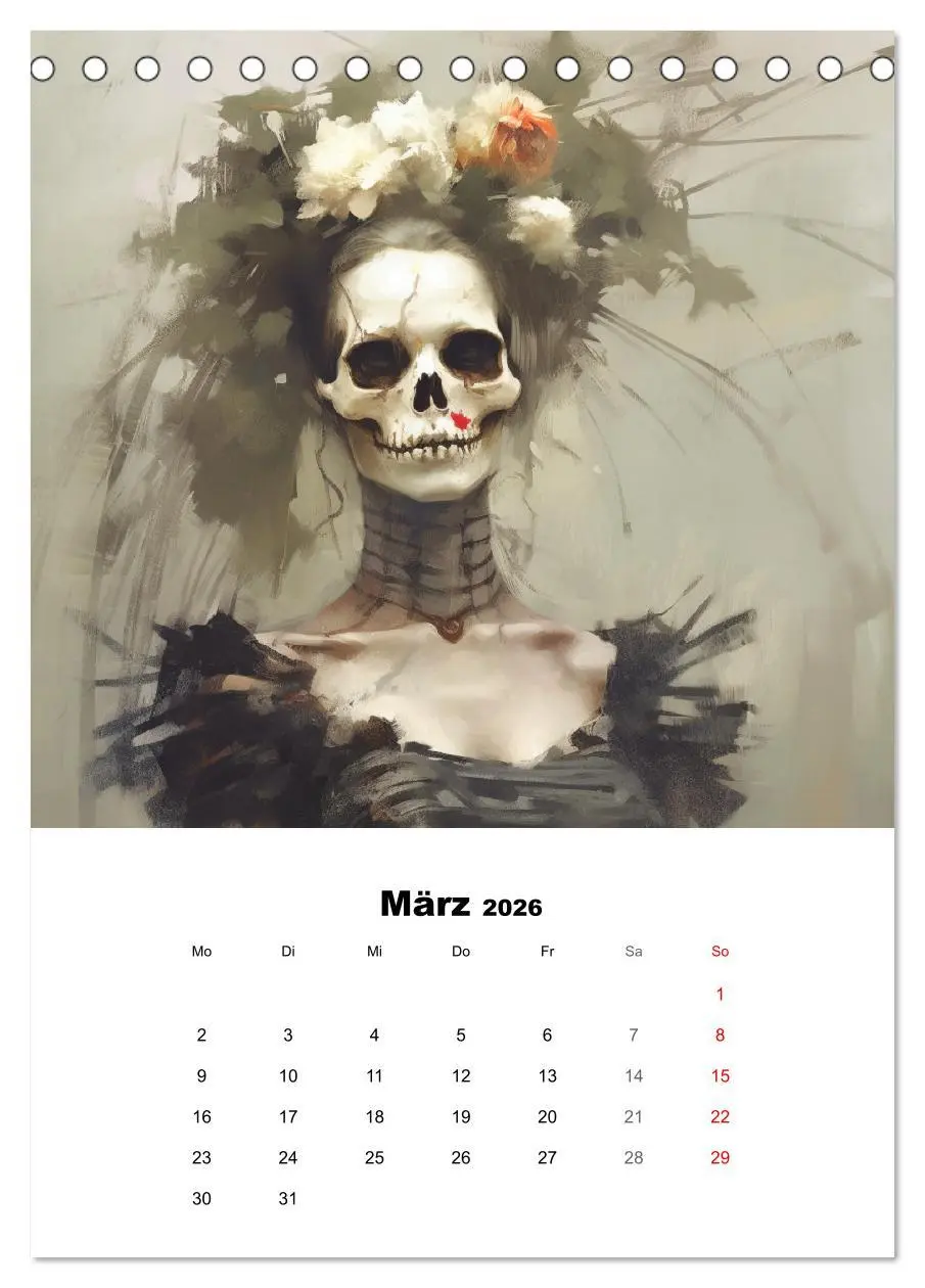 Bild: 9783516315899 | Gothic-Flower-Punk. Düster-romantische Kunst (Tischkalender 2026...