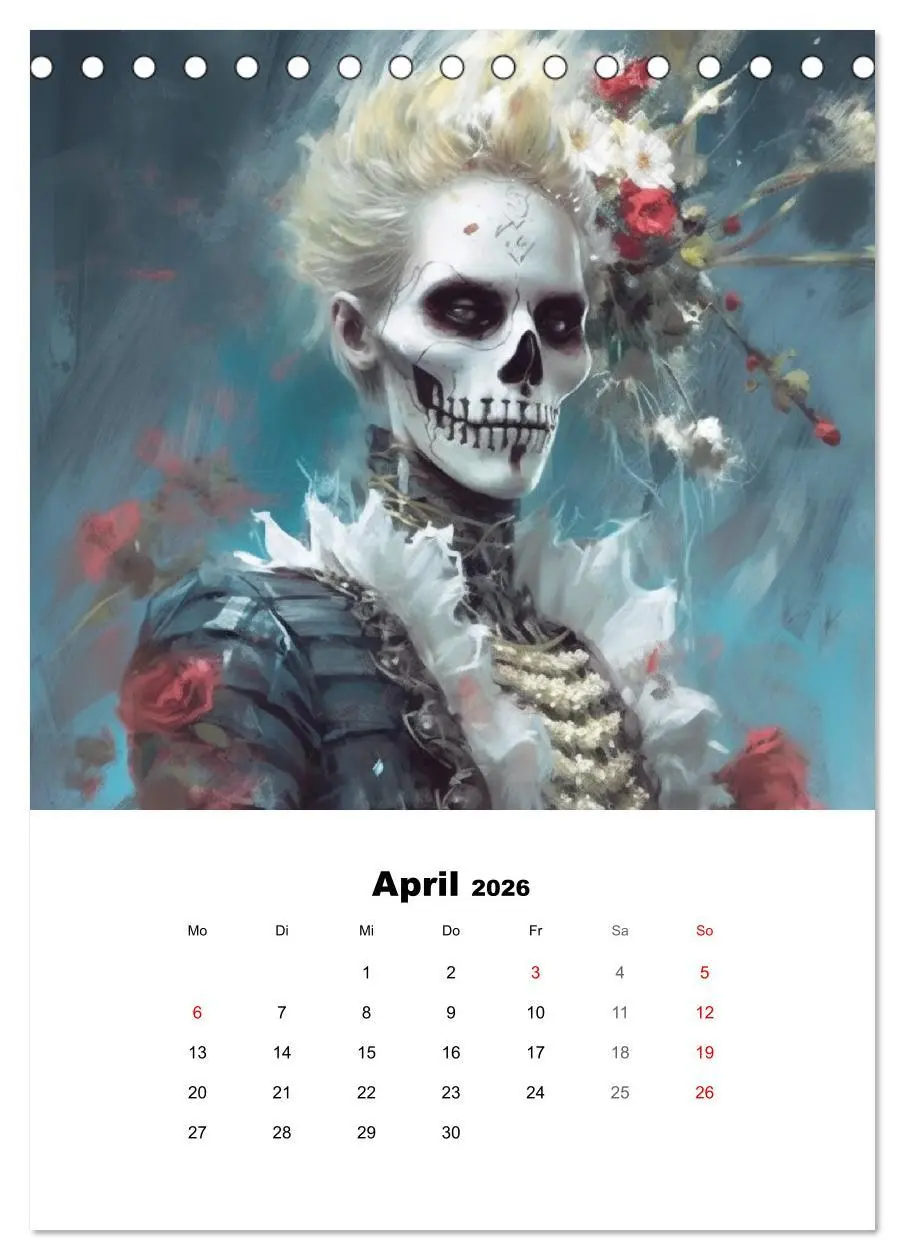 Bild: 9783516315899 | Gothic-Flower-Punk. Düster-romantische Kunst (Tischkalender 2026...