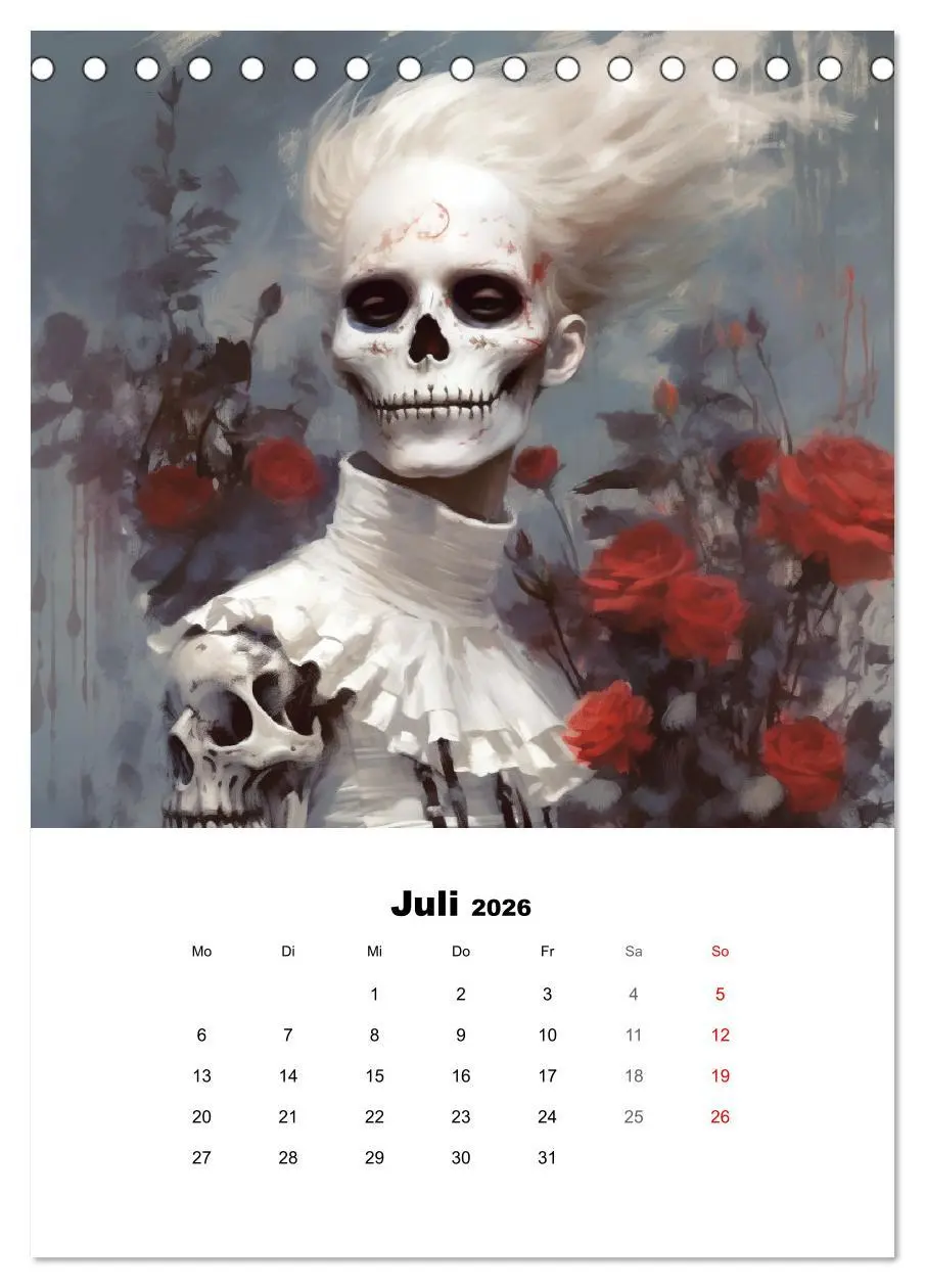 Bild: 9783516315899 | Gothic-Flower-Punk. Düster-romantische Kunst (Tischkalender 2026...